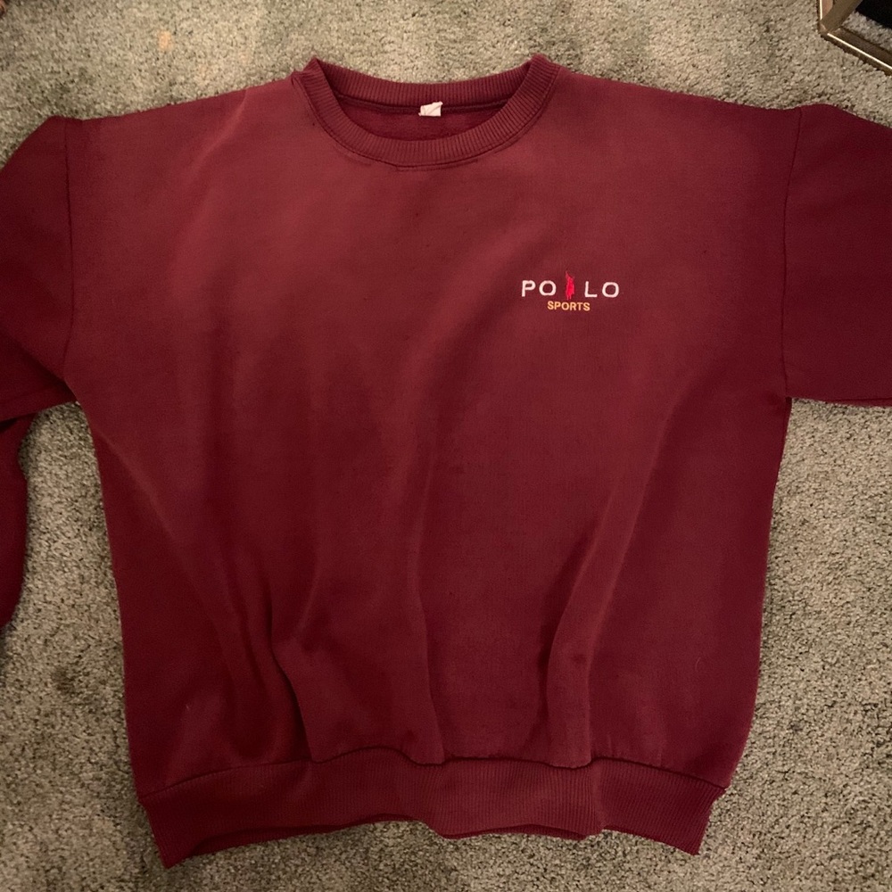 Vintage maroon polo crewneck